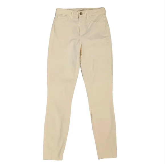 L'agence Margot Skinny High Rise Vintage White Jeans.