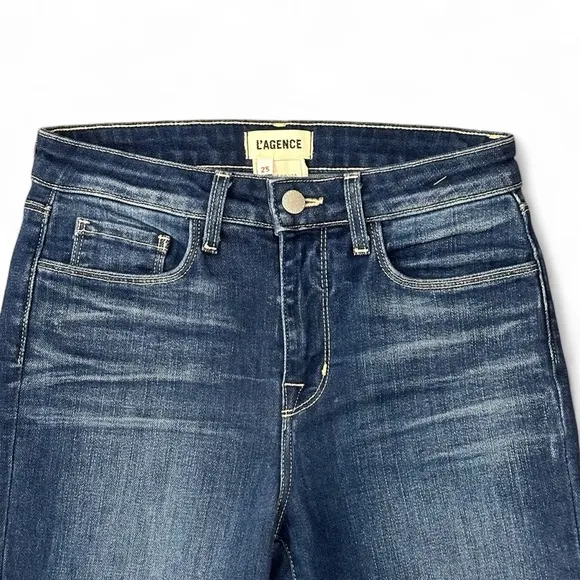 L'AGENCE Marguerite High Rise Skinny Colton Jeans Size 25 Dark Rinse Stretch