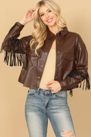 LEATHER TASSEL JACKET