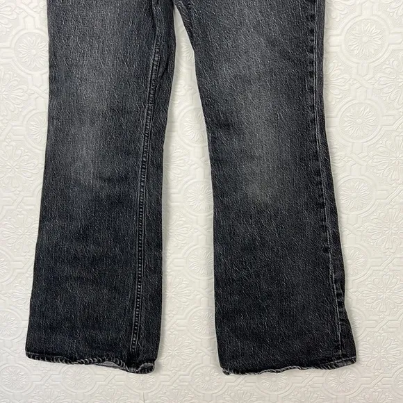 Levi’s 70s High Flare Black Acid Wash High Waisted Waist 25 Premium Jeans Denim
