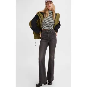 Levi’s 70s High Flare Black Acid Wash High Waisted Waist 25 Premium Jeans Denim