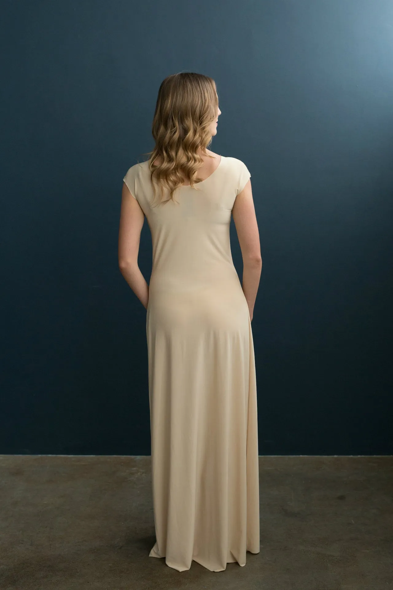 Lizzy Slip Cap Sleeve Scoop Neck Maxi Slip - MATERNITY