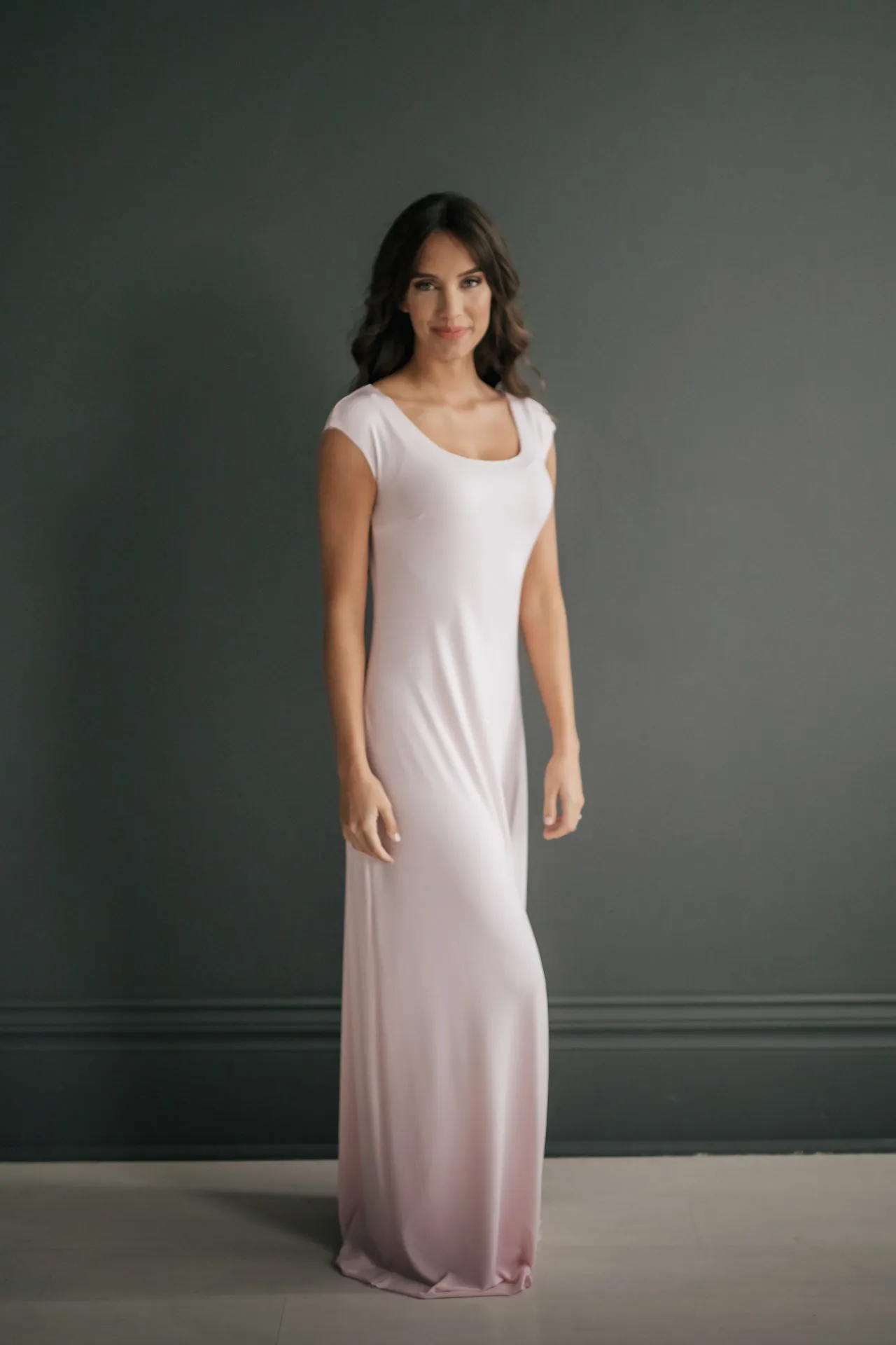 Lizzy Slip Cap Sleeve Scoop Neck Maxi Slip - MATERNITY