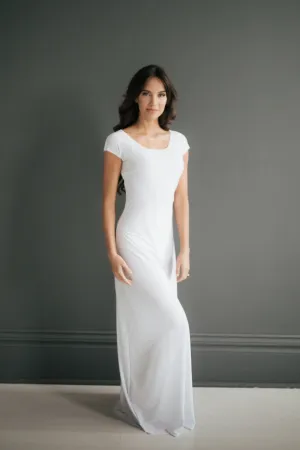 Lizzy Slip Cap Sleeve Scoop Neck Maxi Slip - MATERNITY