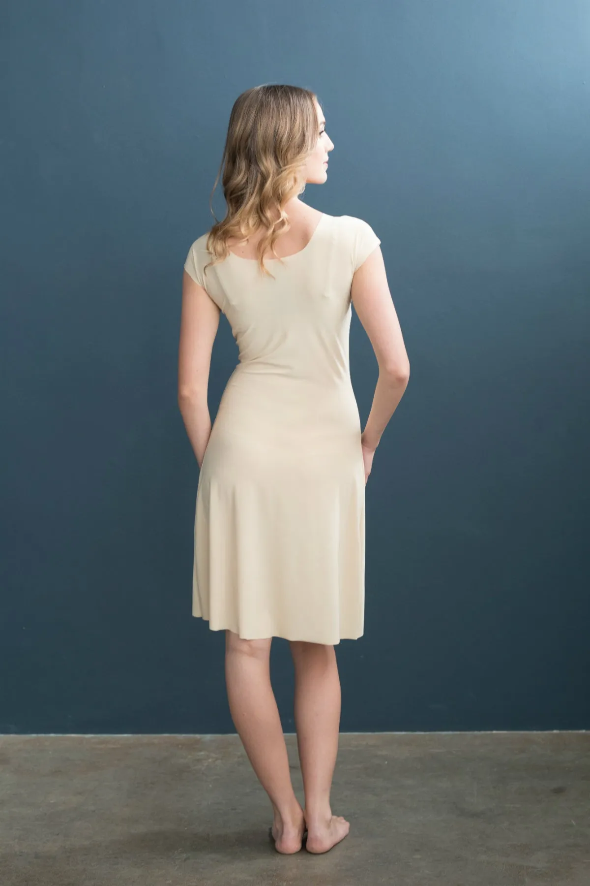 Lizzy Slip Cap Sleeve V-Neck Dress Slip