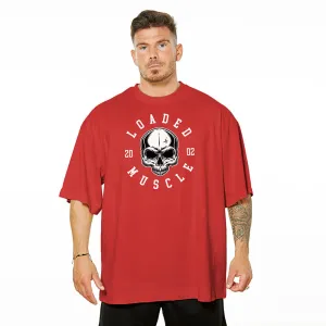 Loaded Skull Oversize Tee - Red