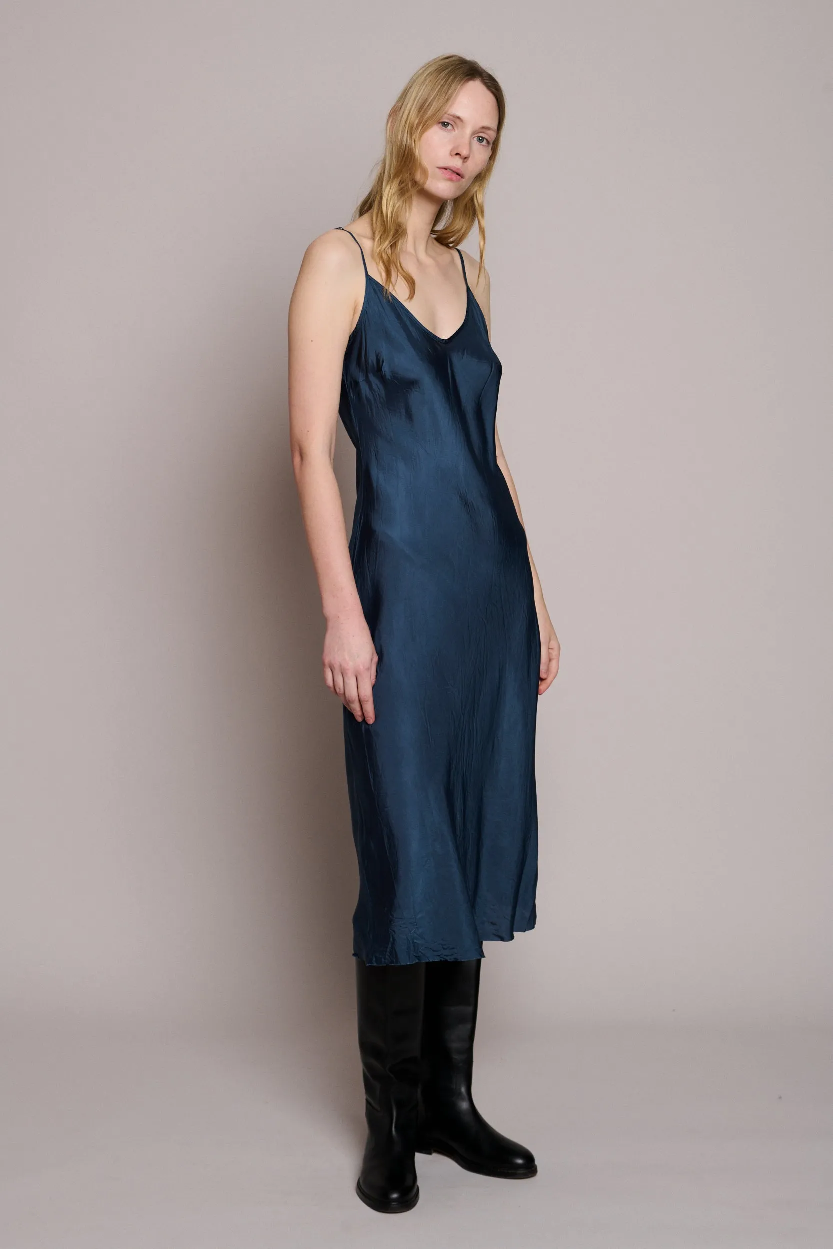 Long Bias Slip Dress in Scuba