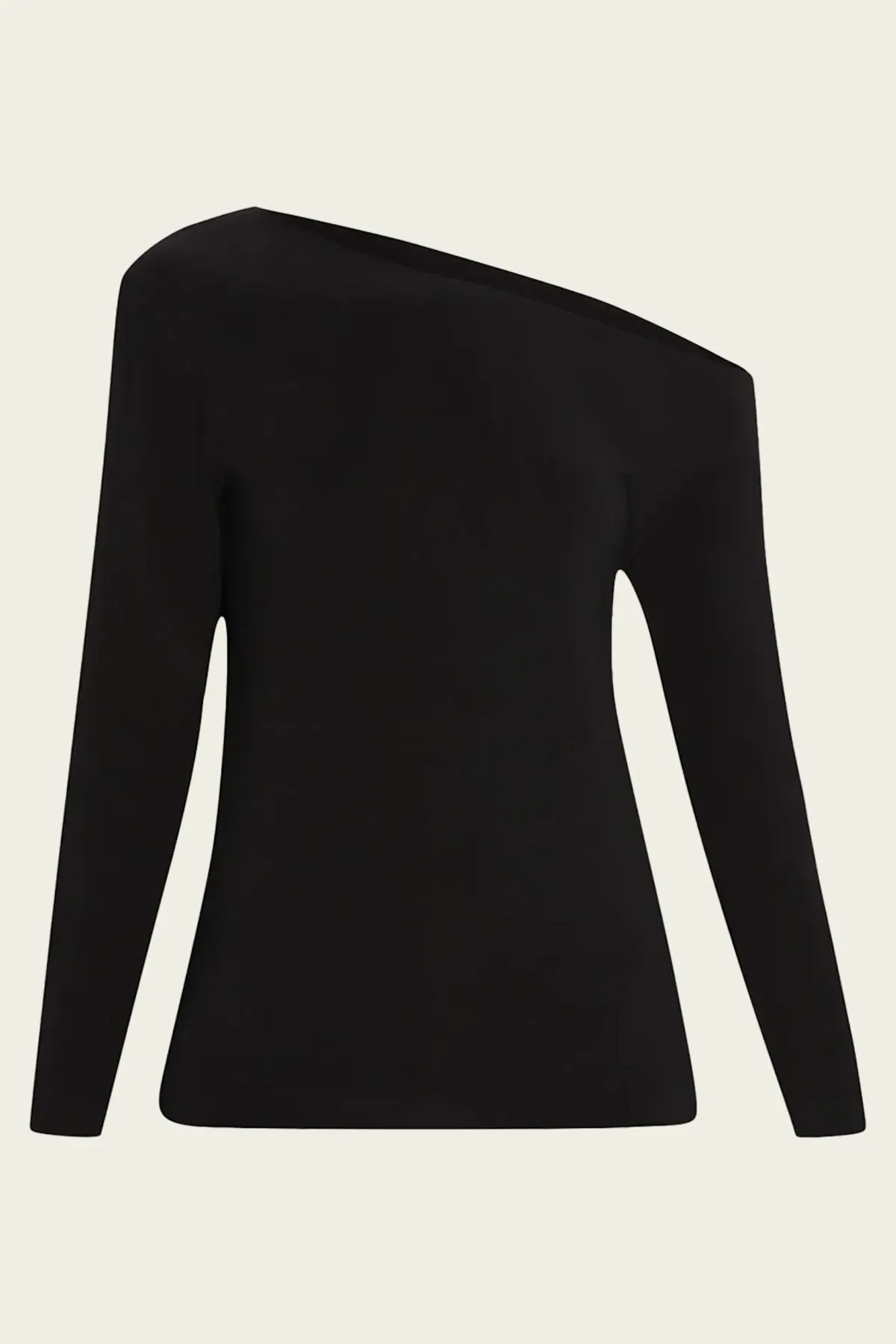 Long Sleeve Drop Shoulder Top in Black