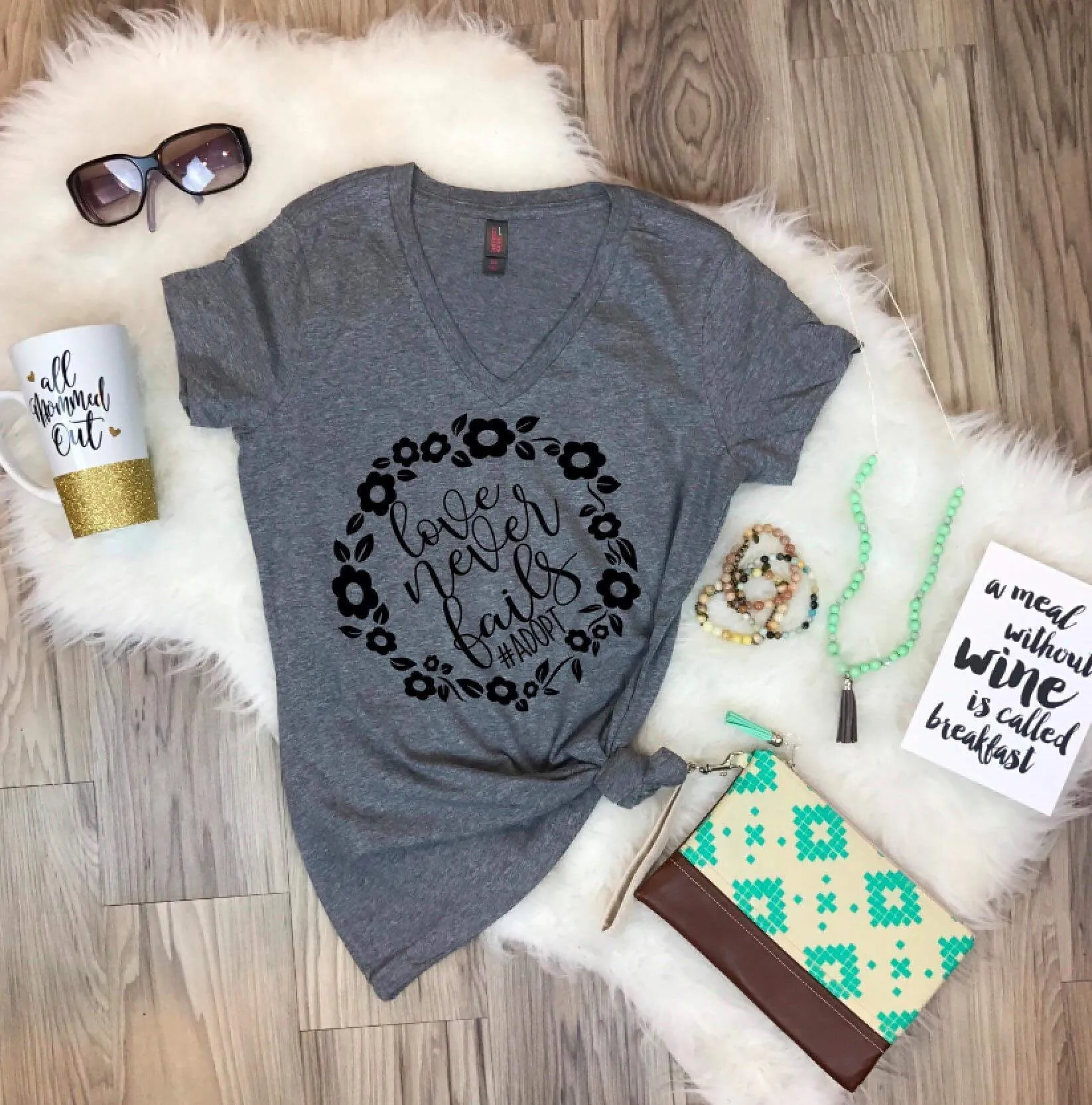 Love Never Fails #adopt Tee or Tank
