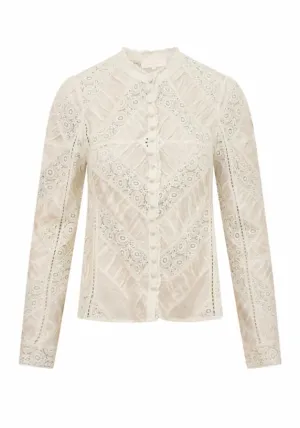 Love Shack Fancy Isaline Top - Off White