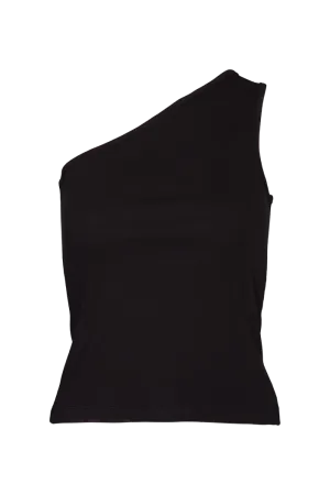 Ludmilla One Shoulder Top - Black