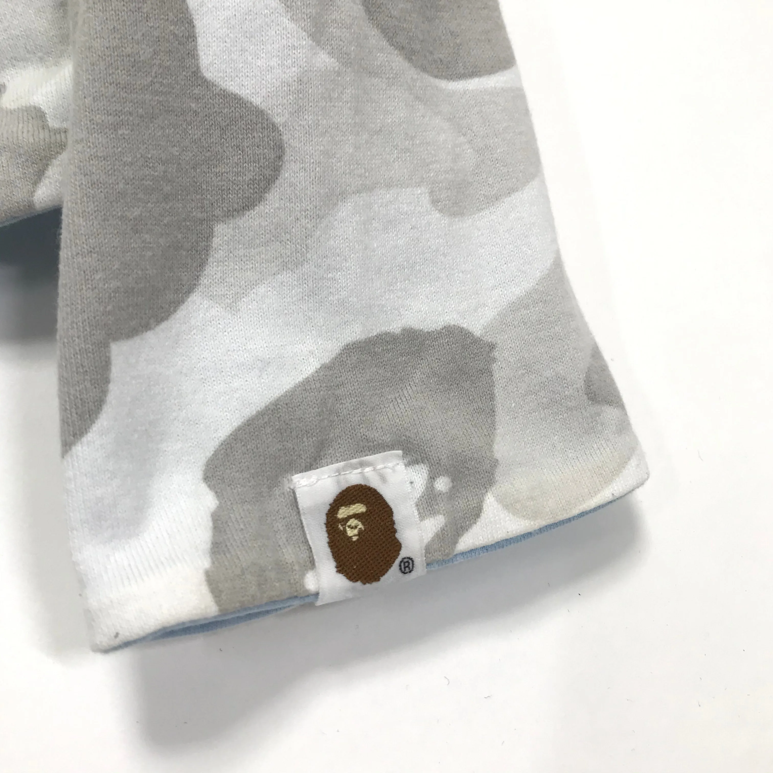 [M] A Bathing Ape Bape Camo / Neon Logo Reversible L/S Tee