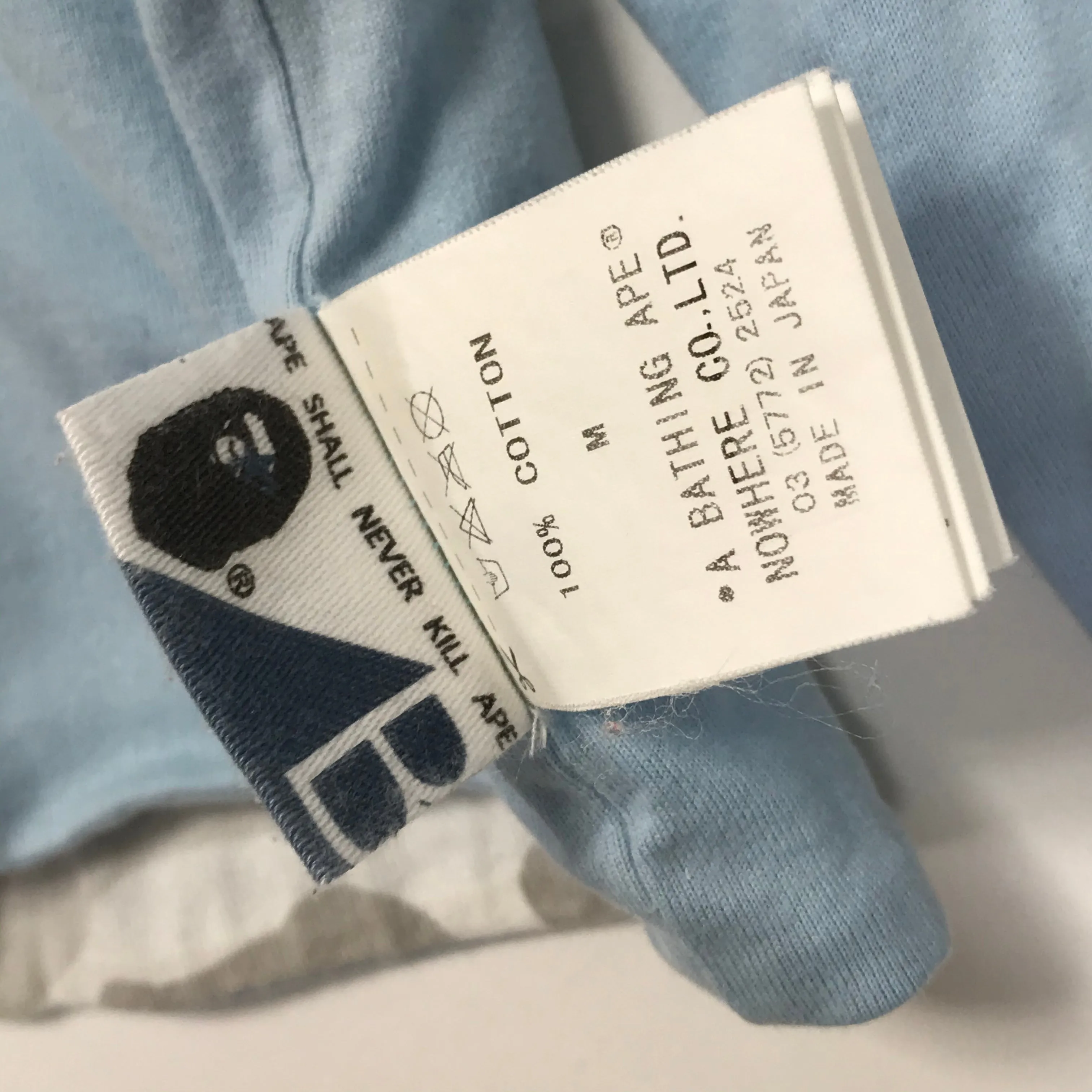 [M] A Bathing Ape Bape Camo / Neon Logo Reversible L/S Tee