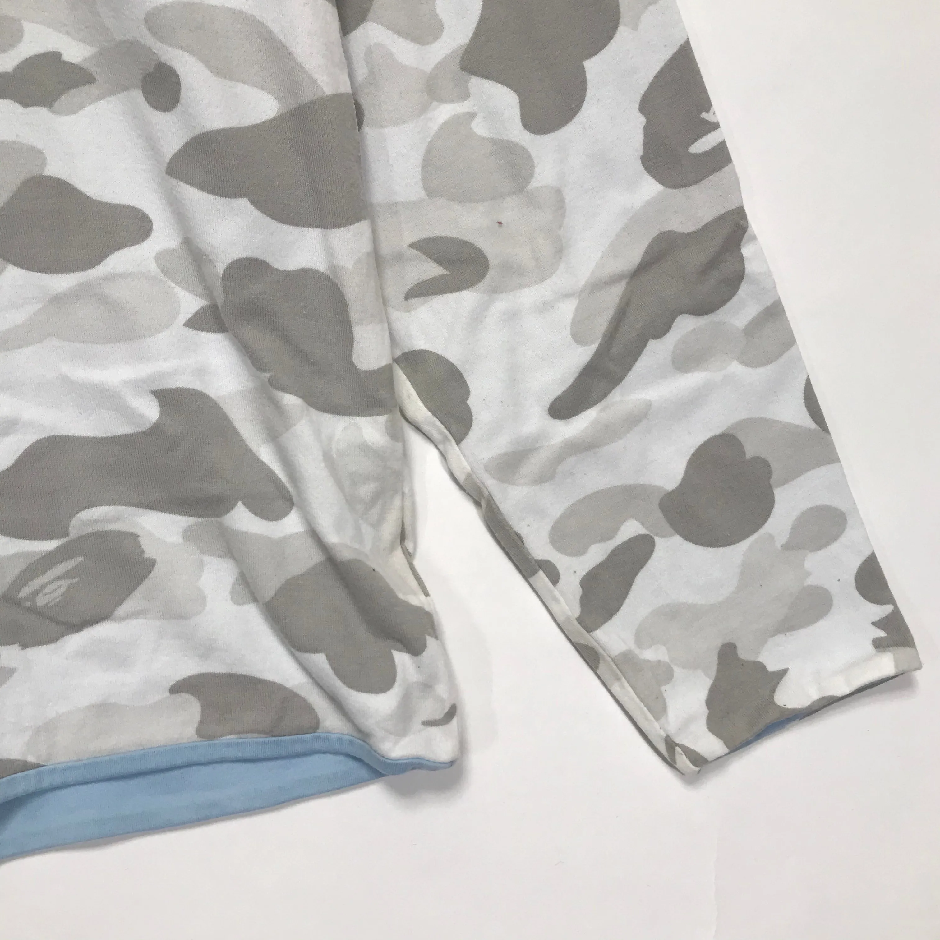 [M] A Bathing Ape Bape Camo / Neon Logo Reversible L/S Tee