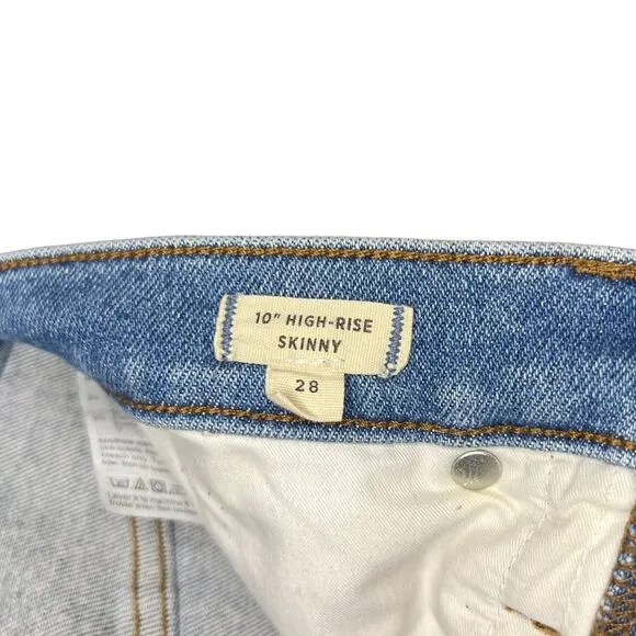 Madewell | 10” High Rise Skinny Jeans Size 28