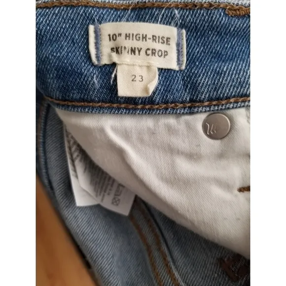 Madewell 10&quot; high rise skinny crop jeans