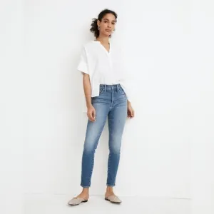 Madewell 10&quot; high rise skinny crop jeans