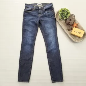 Madewell dark wash distressed skinny jeans sz 26