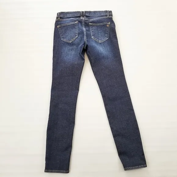 Madewell dark wash distressed skinny jeans sz 26