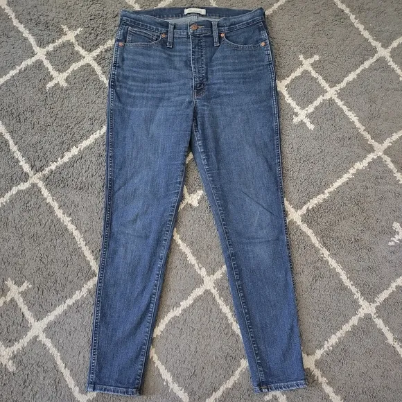 Madewell Hayes Wash 10-Inch High Rise Skinny Jeans Size 30