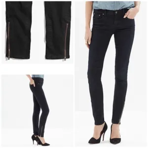 Madewell Skinny Skinny Zip Jeans Rebel Wash Sz 25