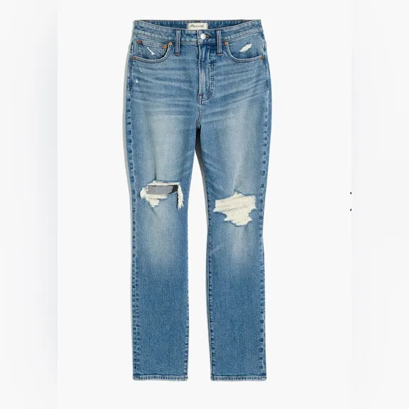 Madewell The Curvy Perfect Vintage Jean in Denman Wash: Ripped Edition