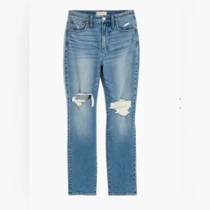Madewell The Curvy Perfect Vintage Jean in Denman Wash: Ripped Edition