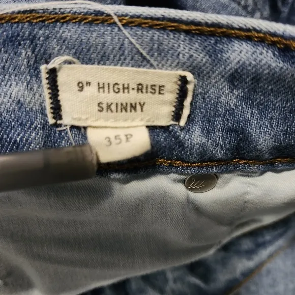 Madewell Women's high rise skinny jeans size 35P 20 blue