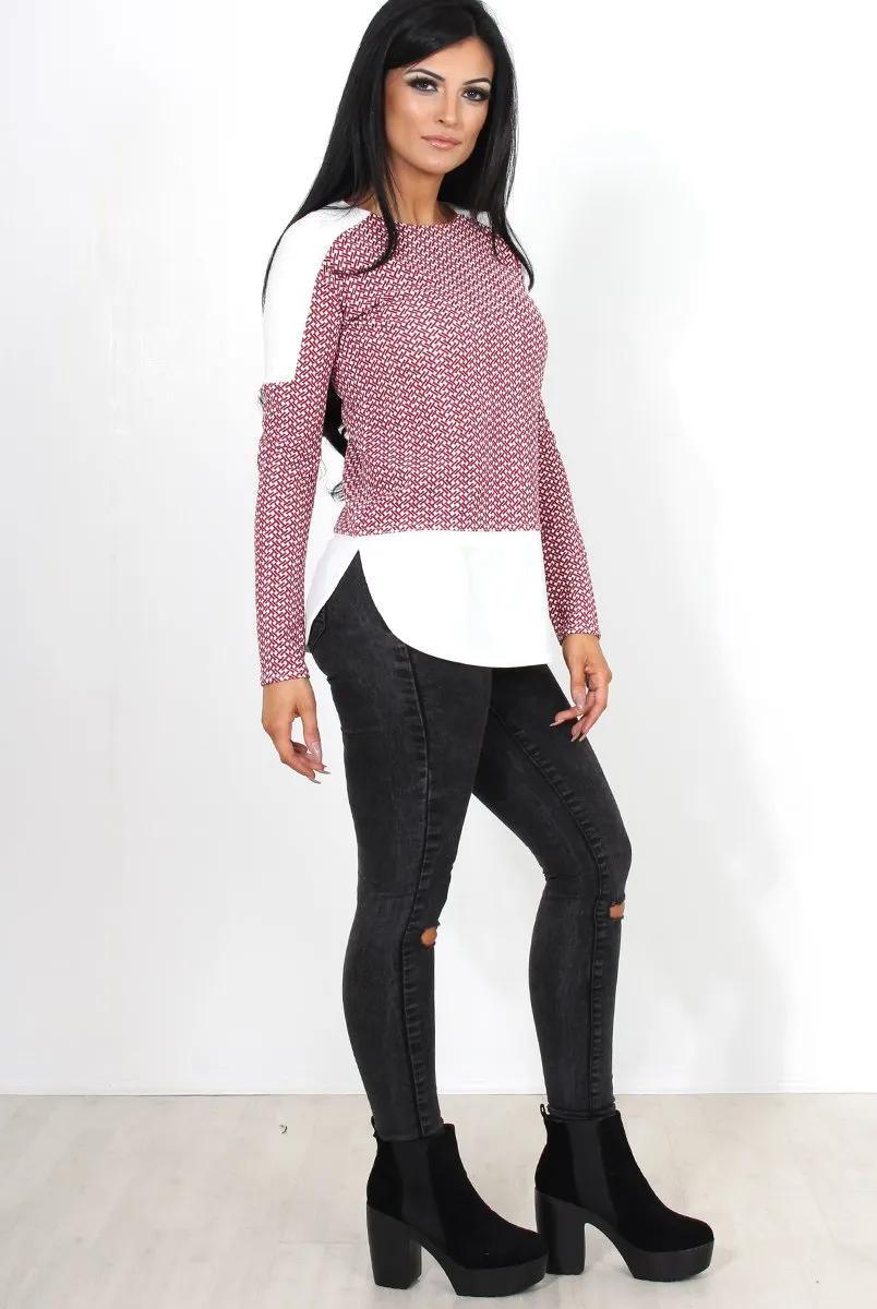 Mandie Wine Panel Side Split Top