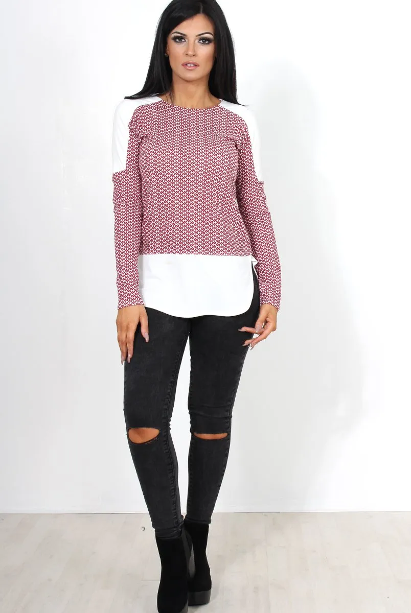 Mandie Wine Panel Side Split Top