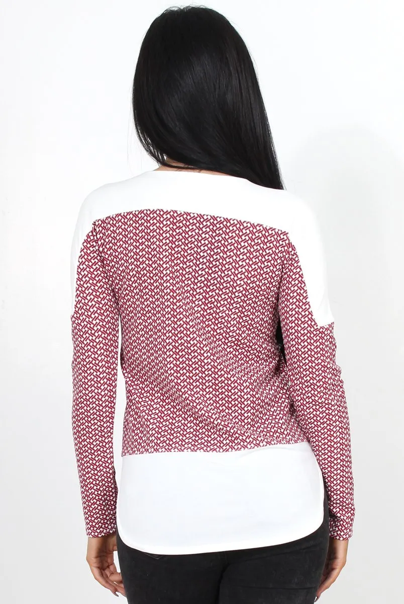 Mandie Wine Panel Side Split Top