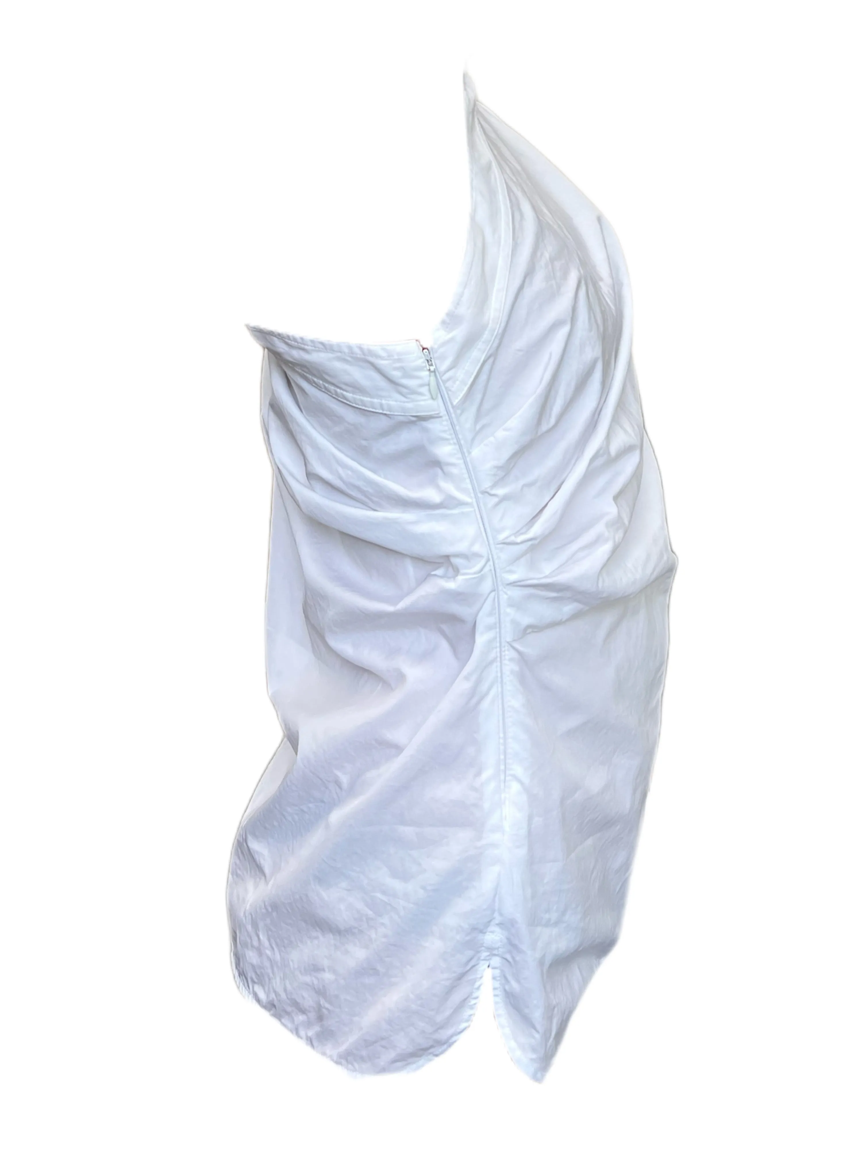 Max Mara Women's Optical White Jack Zipper Closure Shirt Size 2 NWT