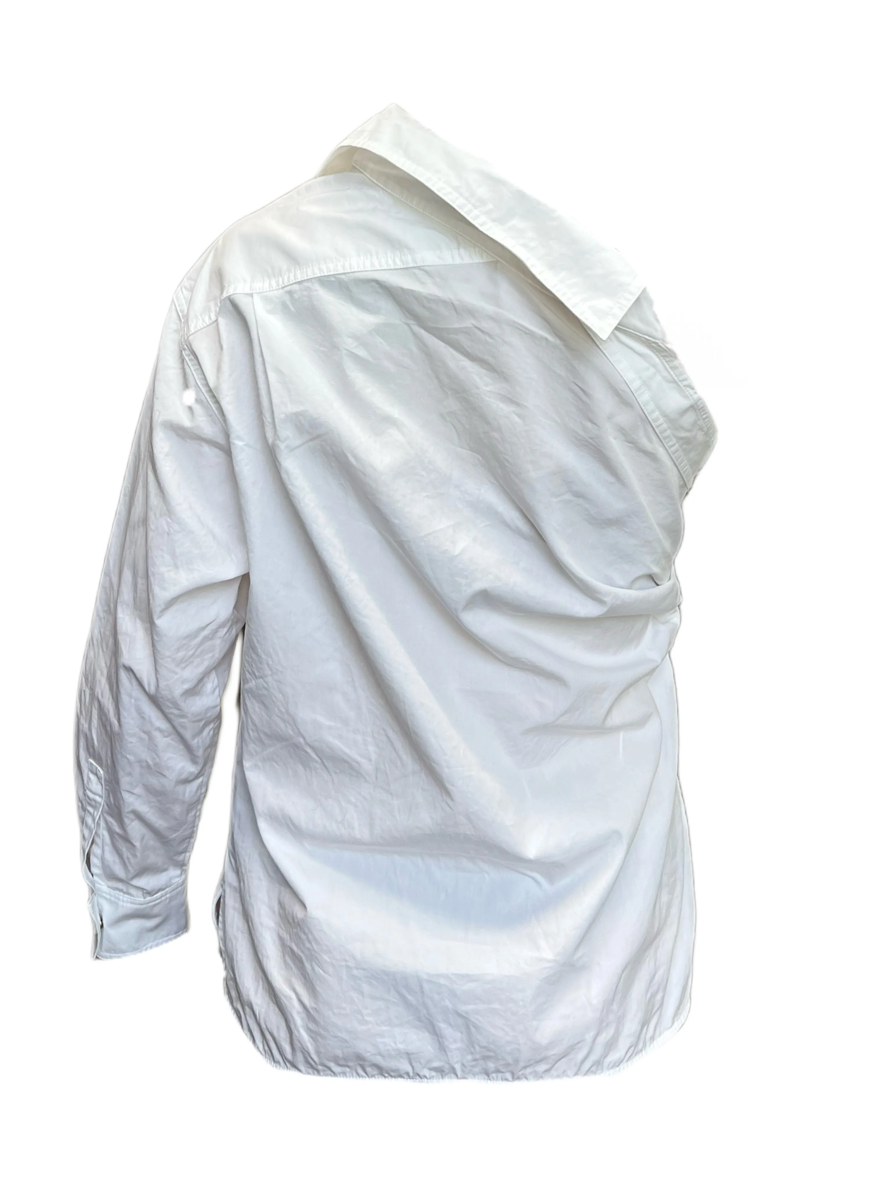 Max Mara Women's Optical White Jack Zipper Closure Shirt Size 2 NWT