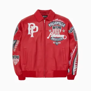 Men's American Bruiser Plush Leather Jacket