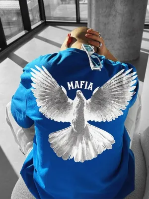 Men's Fashion Oversized Wings Print Short Sleeve T-Shirt