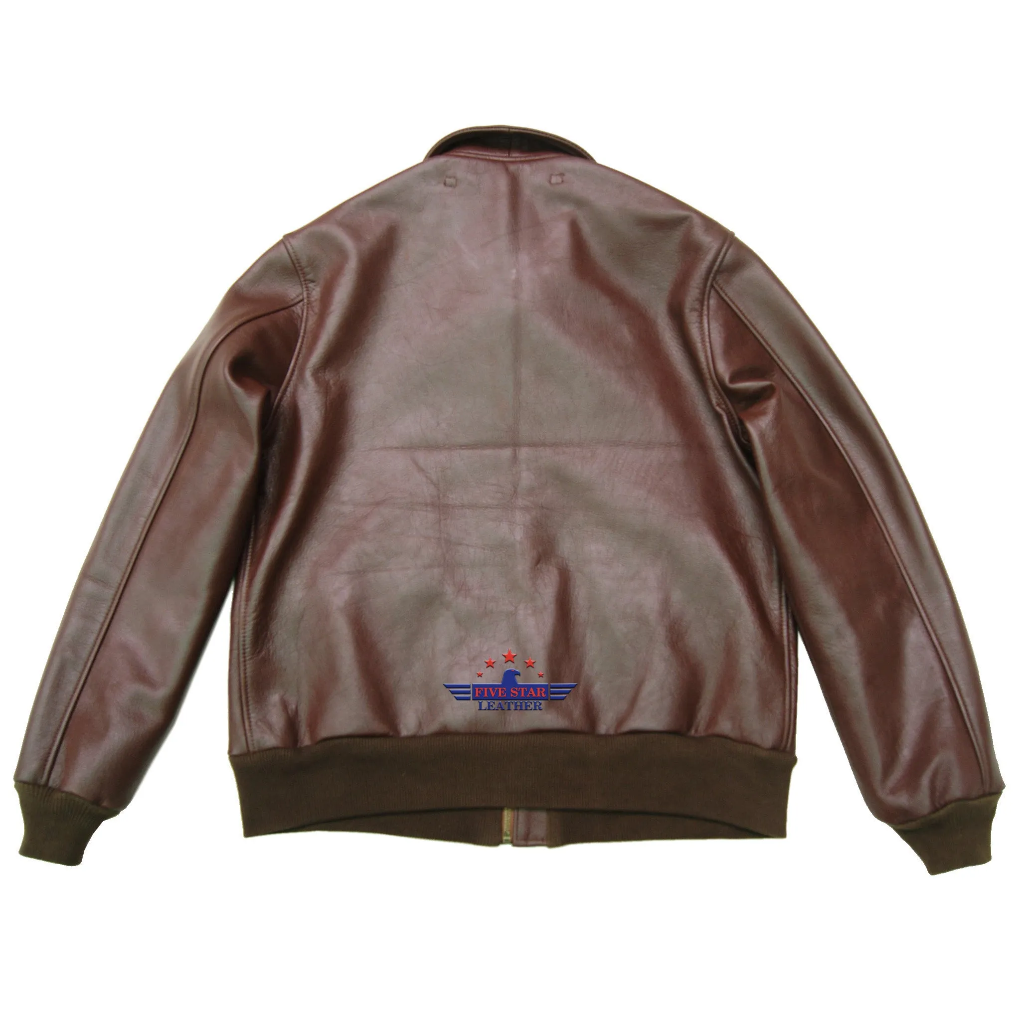 MEN'S TYPE A2 BRONCO MILITARY FLIGHT REAL GOATSKIN LEATHER JACKET