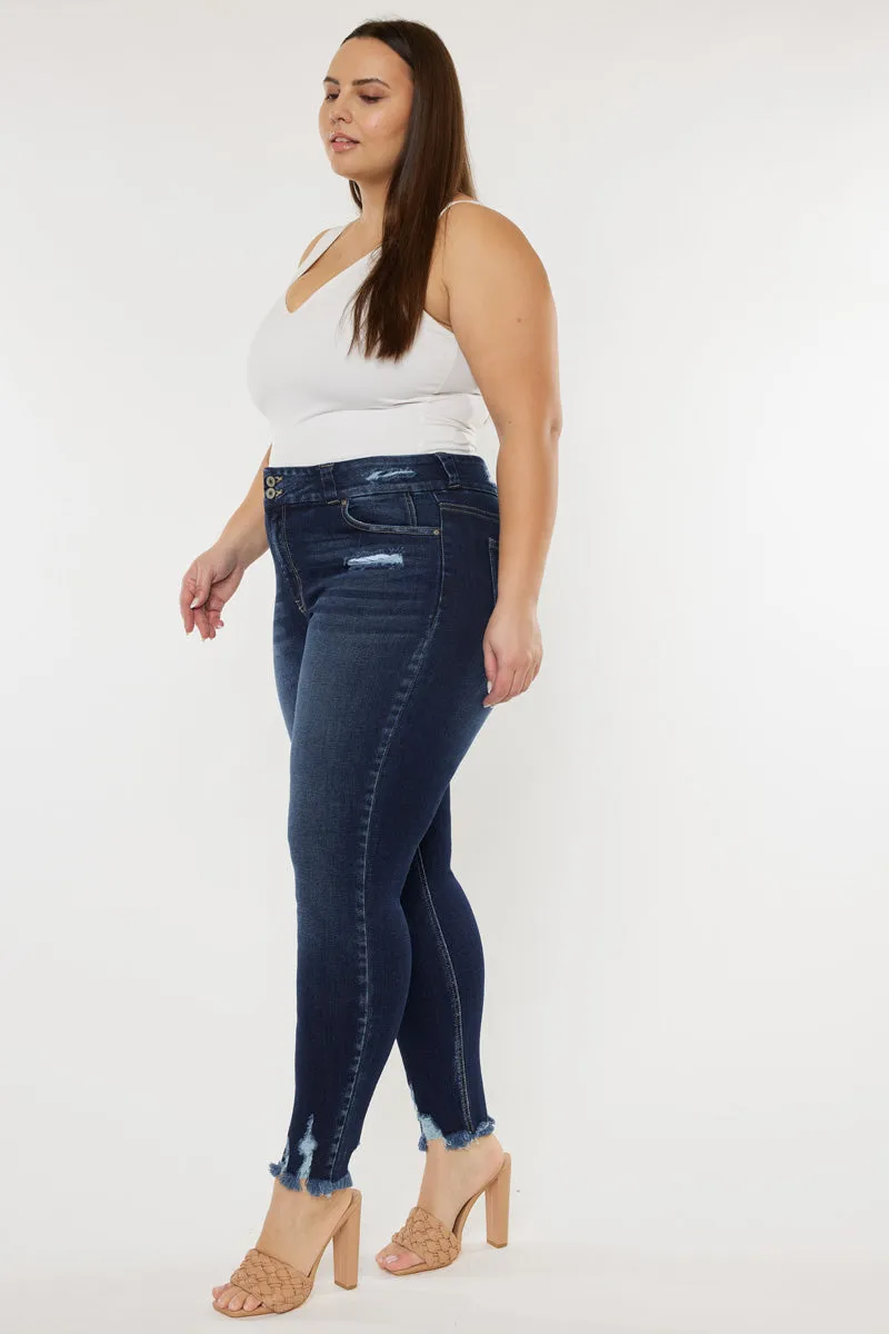 Miami High Rise Ankle Skinny Jeans (Plus Size)