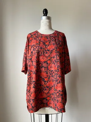 mongolian fore arm armor printed oversized t shirt