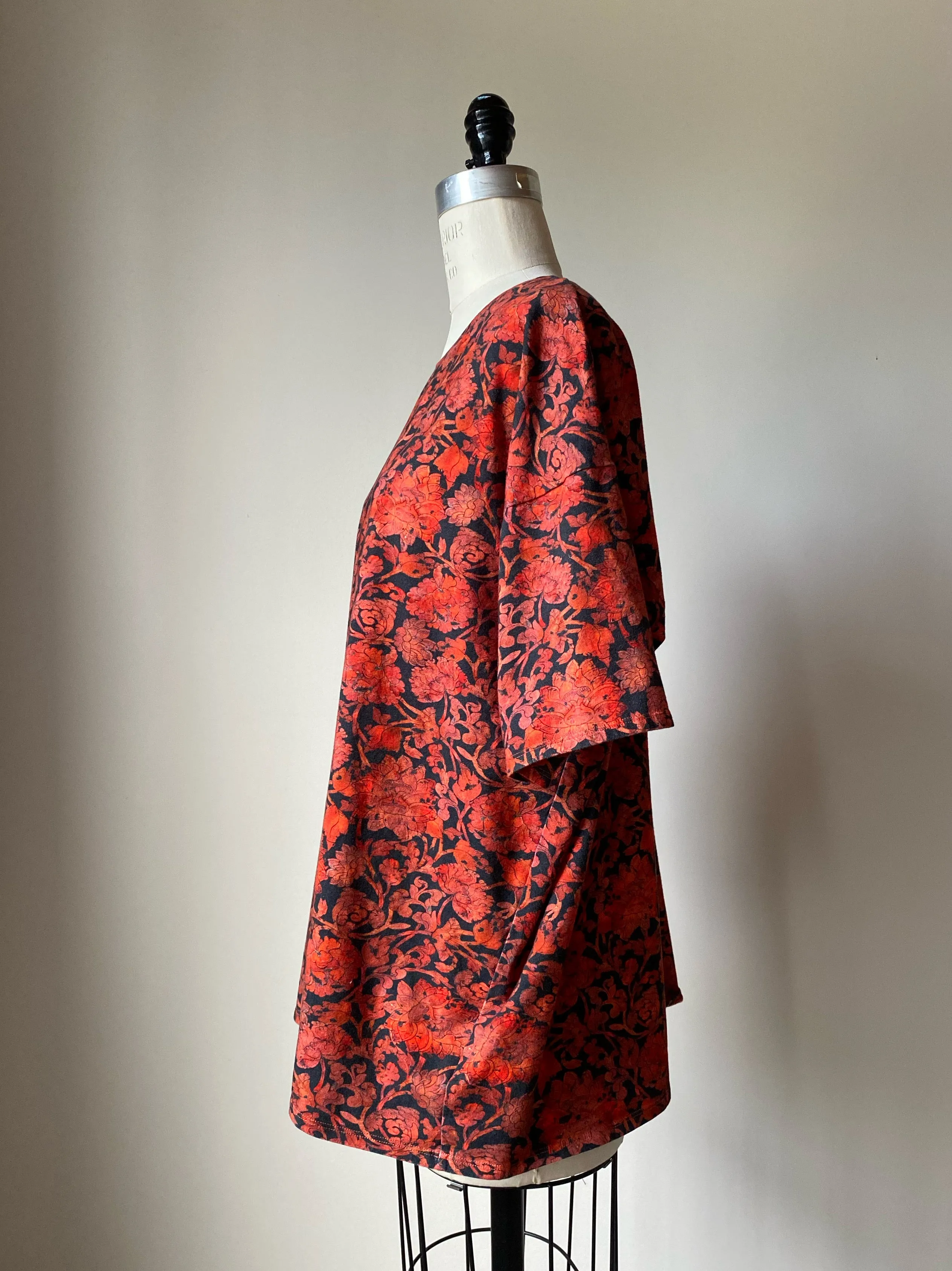 mongolian fore arm armor printed oversized t shirt