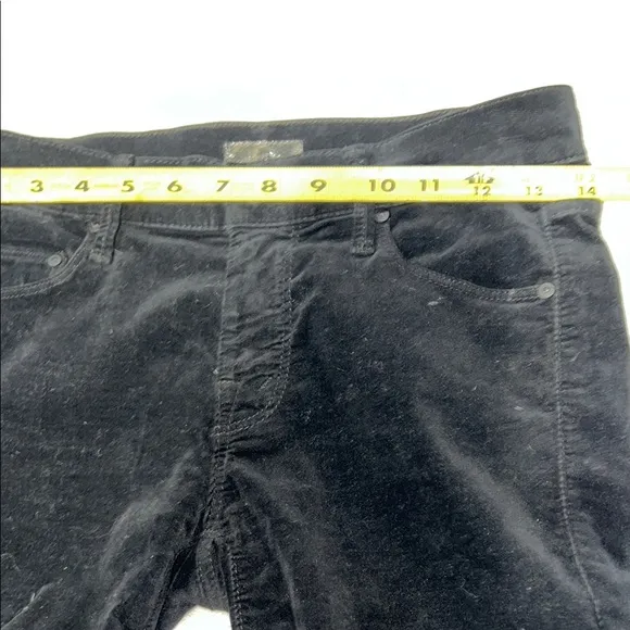 Mother Black Velvet Skinny Ankle Jeans Sz 26