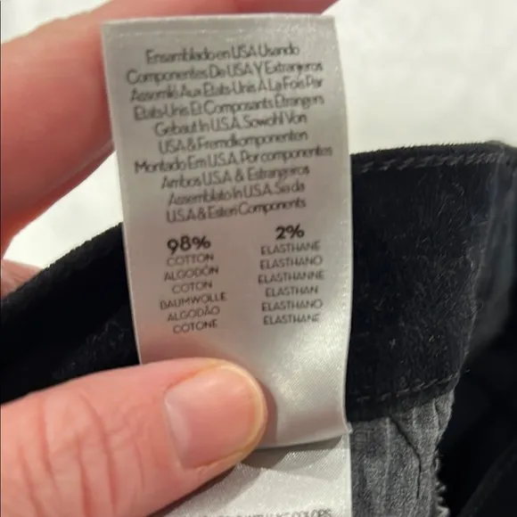 Mother Black Velvet Skinny Ankle Jeans Sz 26