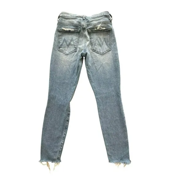 Mother Jeans The Stunner 26  Ankle Step Fray Exposed Secret Sister Destroyed