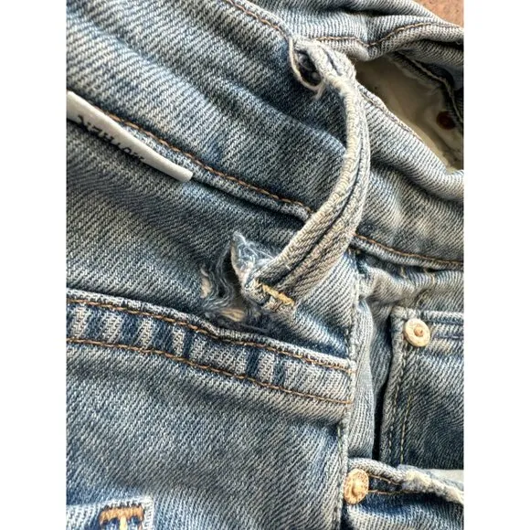 Mother Jeans The Stunner 26  Ankle Step Fray Exposed Secret Sister Destroyed