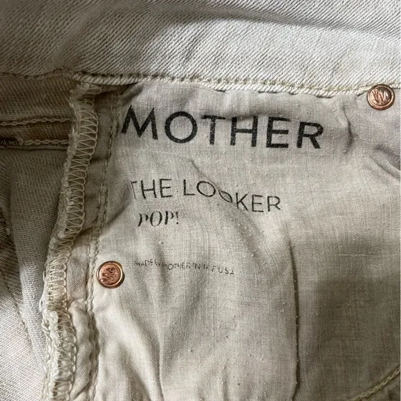 Mother Jeans Womens 26 The Looker Pop! Skinny Battleground Grey Stretch Designer
