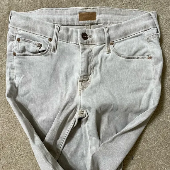 Mother Jeans Womens 26 The Looker Pop! Skinny Battleground Grey Stretch Designer