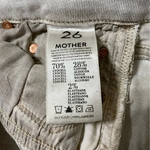 Mother Jeans Womens 26 The Looker Pop! Skinny Battleground Grey Stretch Designer