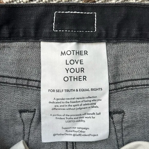 Mother The Beatnik Jeans ‘Driving in Neutral’ Washed Black Size 28/6