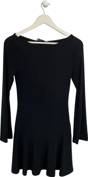 NA-KD Black Long Sleeve Mini Dress UK XXS