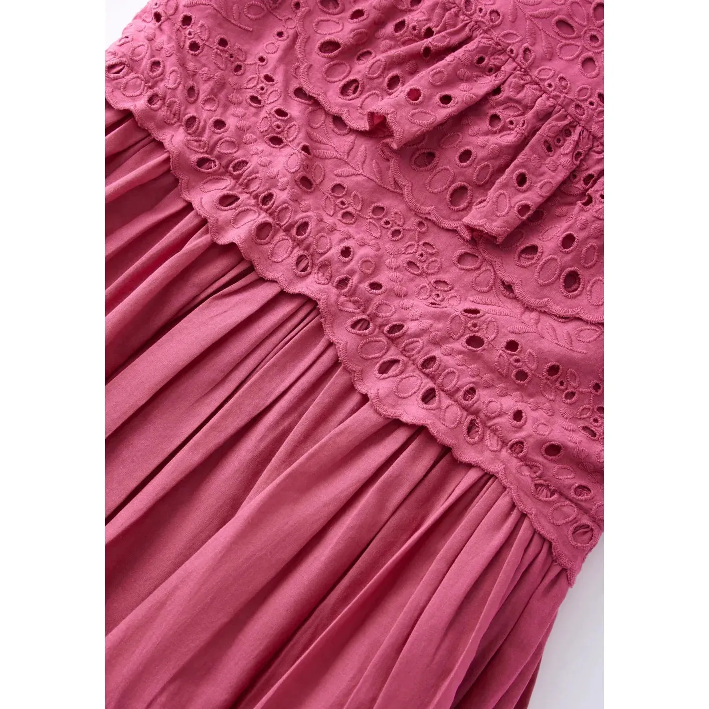 Naomi Embroidered Mini Dress - Mauve