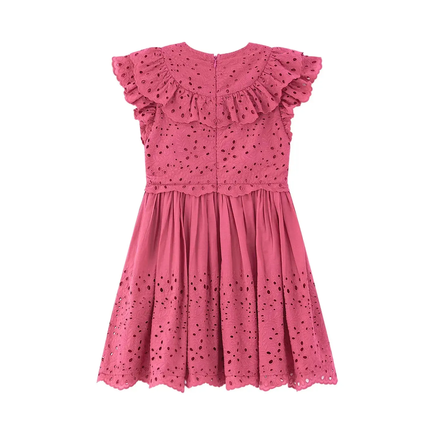 Naomi Embroidered Mini Dress - Mauve